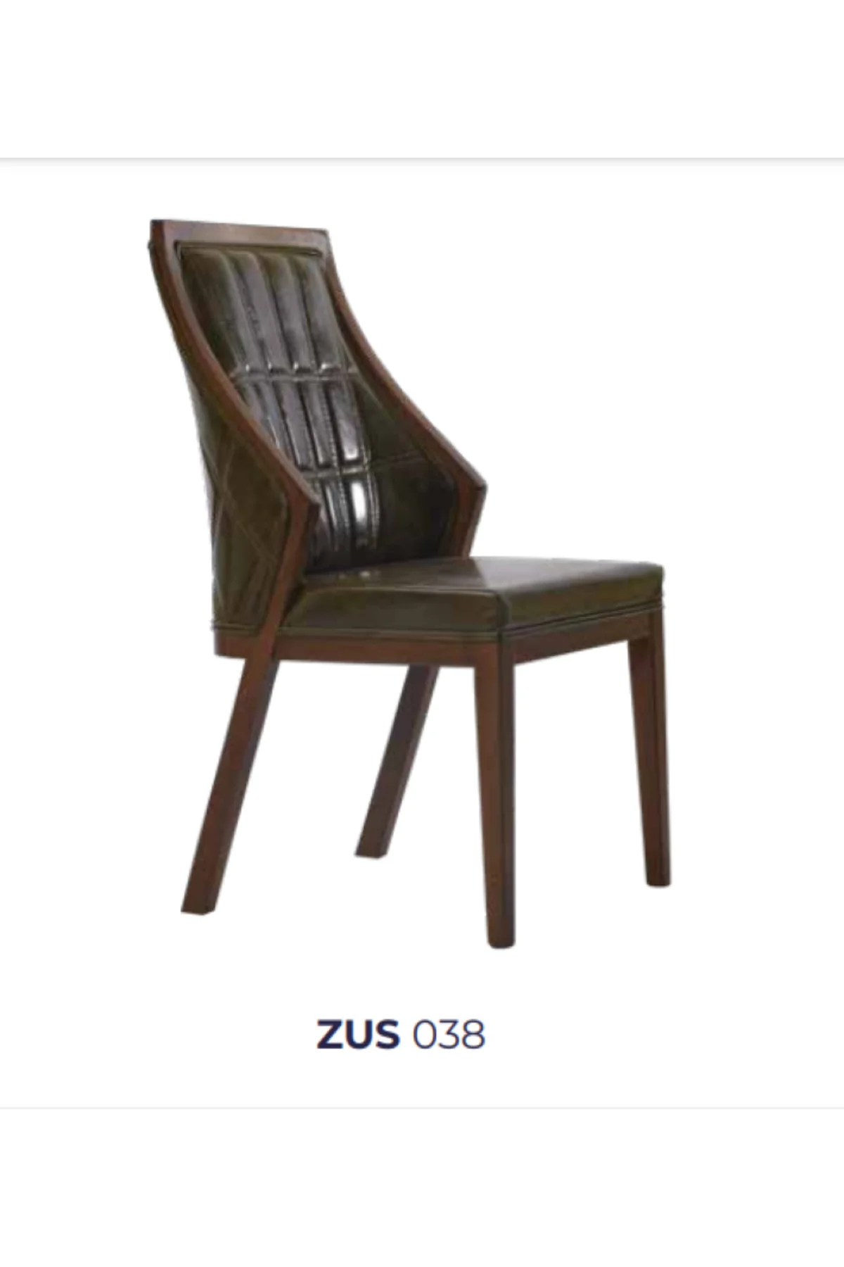 Sandalye 19775 Zus 2098 Suni Deri Model Kapiton Modern Ceviz Renk Kayın Aslan Ayk - Görsel 8