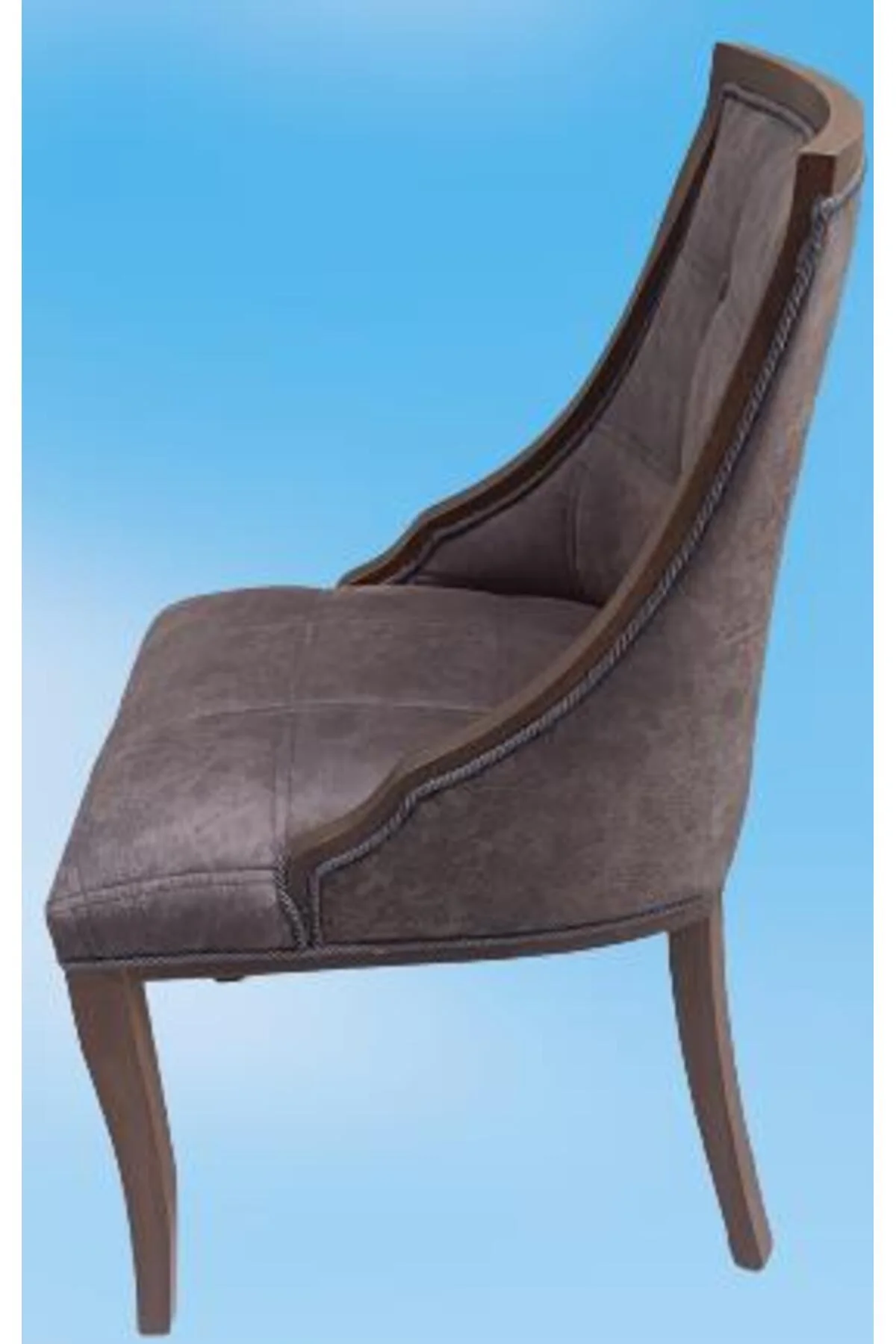 Sandalye 19777 ZUS2099 Kayın ayak ve Kenarı Çerçeve Model Kapiton Döşem El Yapım - Görsel 5
