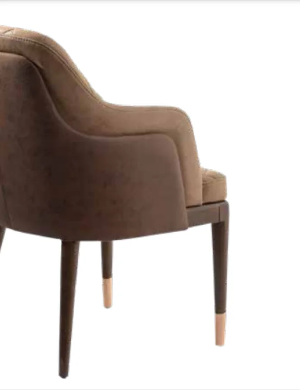 Sandalye 19797 Zus 2110 Berjer Model Vizon-Kahve Renk Tam Kolçak 