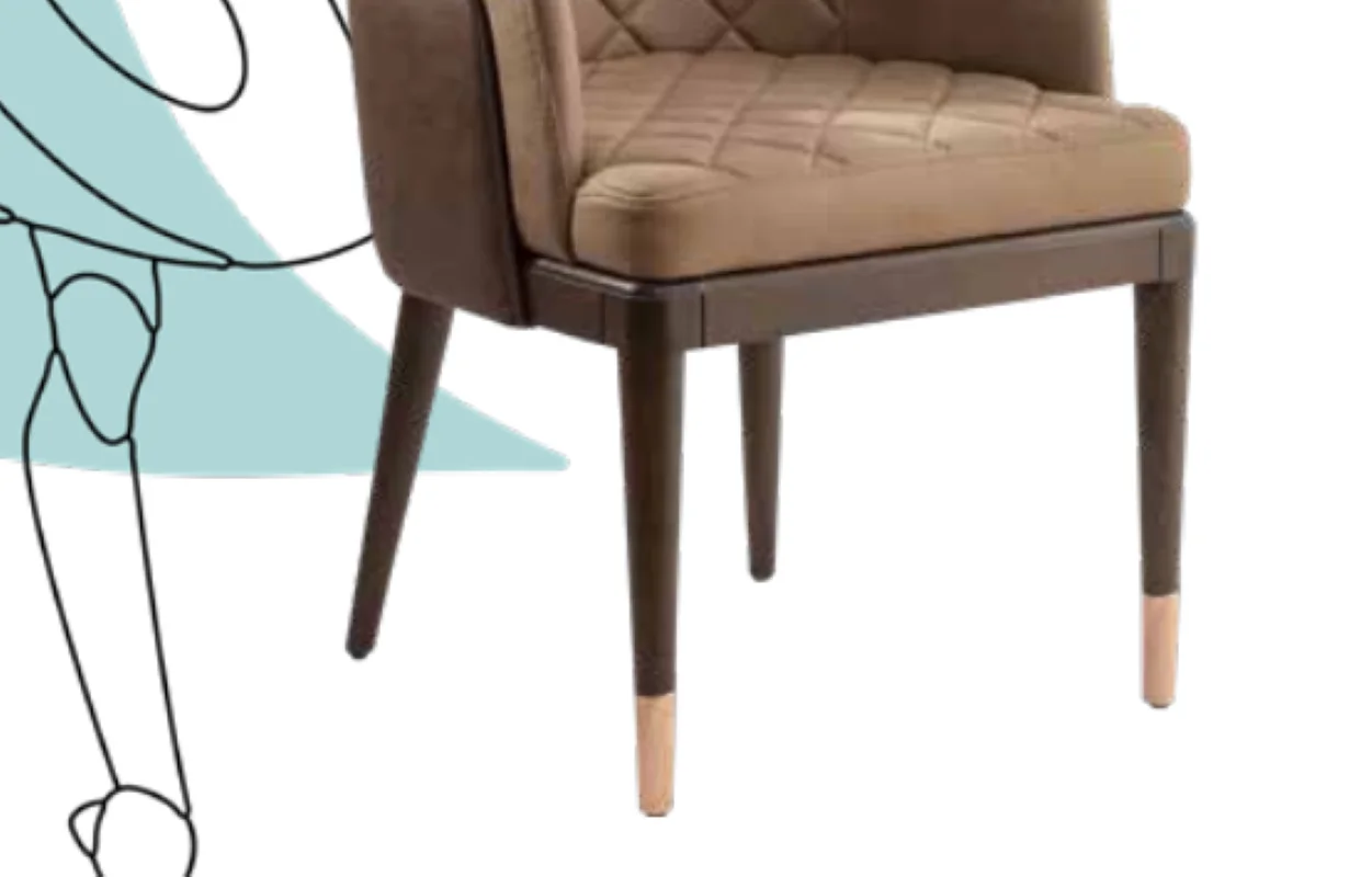 Sandalye 19797 Zus 2110 Berjer Model Vizon-Kahve Renk Tam Kolçak 