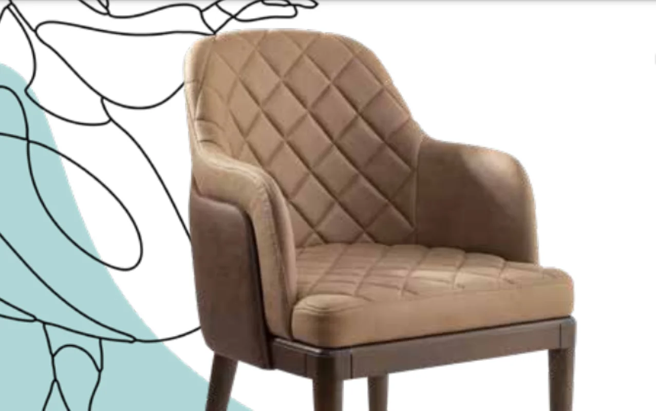 Sandalye 19797 Zus 2110 Berjer Model Vizon-Kahve Renk Tam Kolçak 