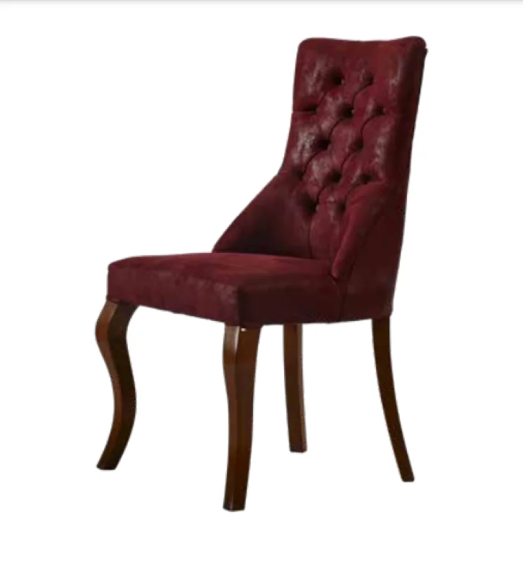 Sandalye 19801 Zus 2120  Kapitone Model Bordo Ort Sırt Kavrar Kay