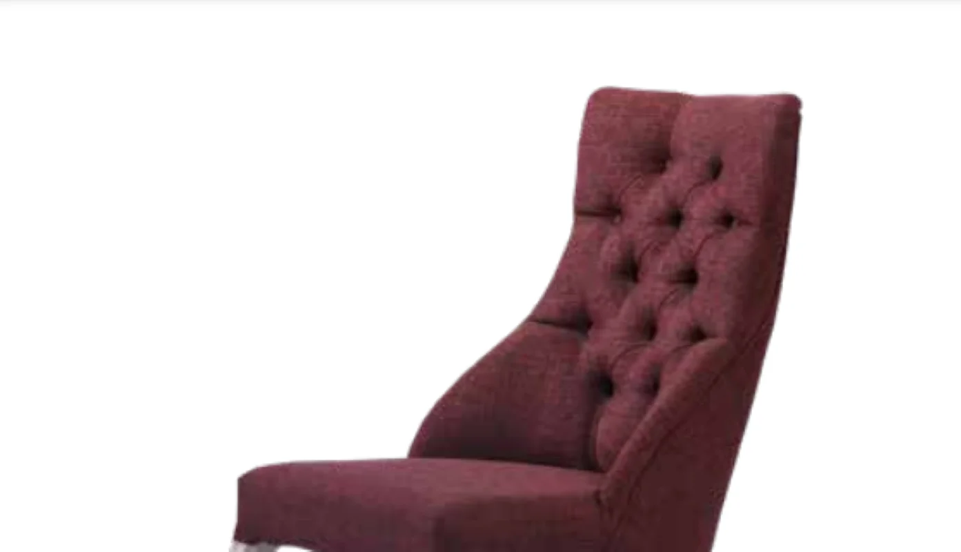 Sandalye 19804 Zus 066 Kapitone Model Bordo Renk Ort Oturm Sırt K