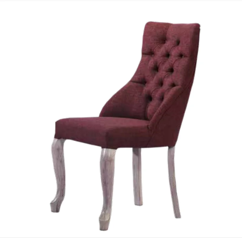 Sandalye 19804 Zus 066 Kapitone Model Bordo Renk Ort Oturm Sırt K