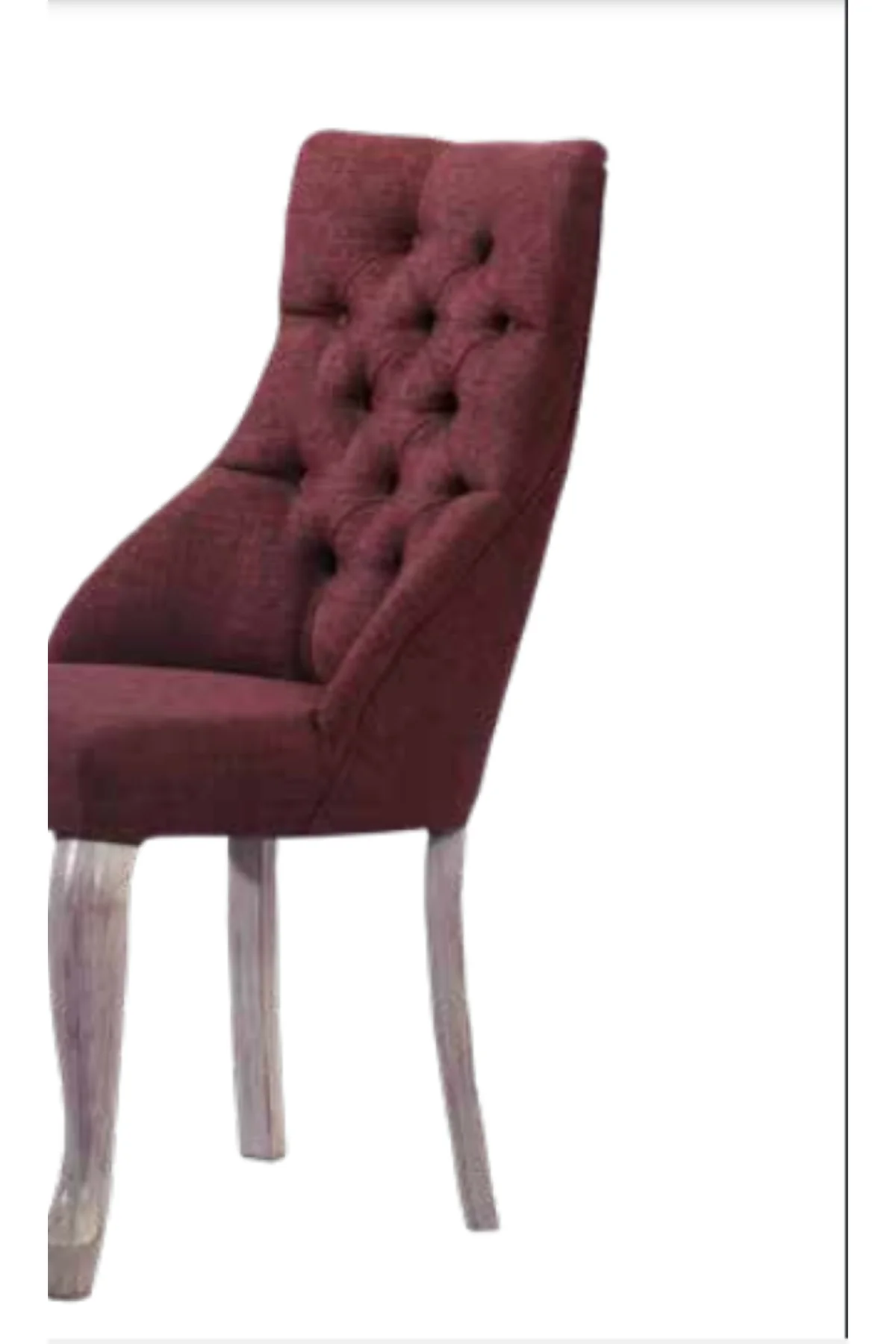 Sandalye 19804 Zus 066 Kapitone Model Bordo Renk Ort Oturm Sırt Kavrar Kayın Ayk - Görsel 2