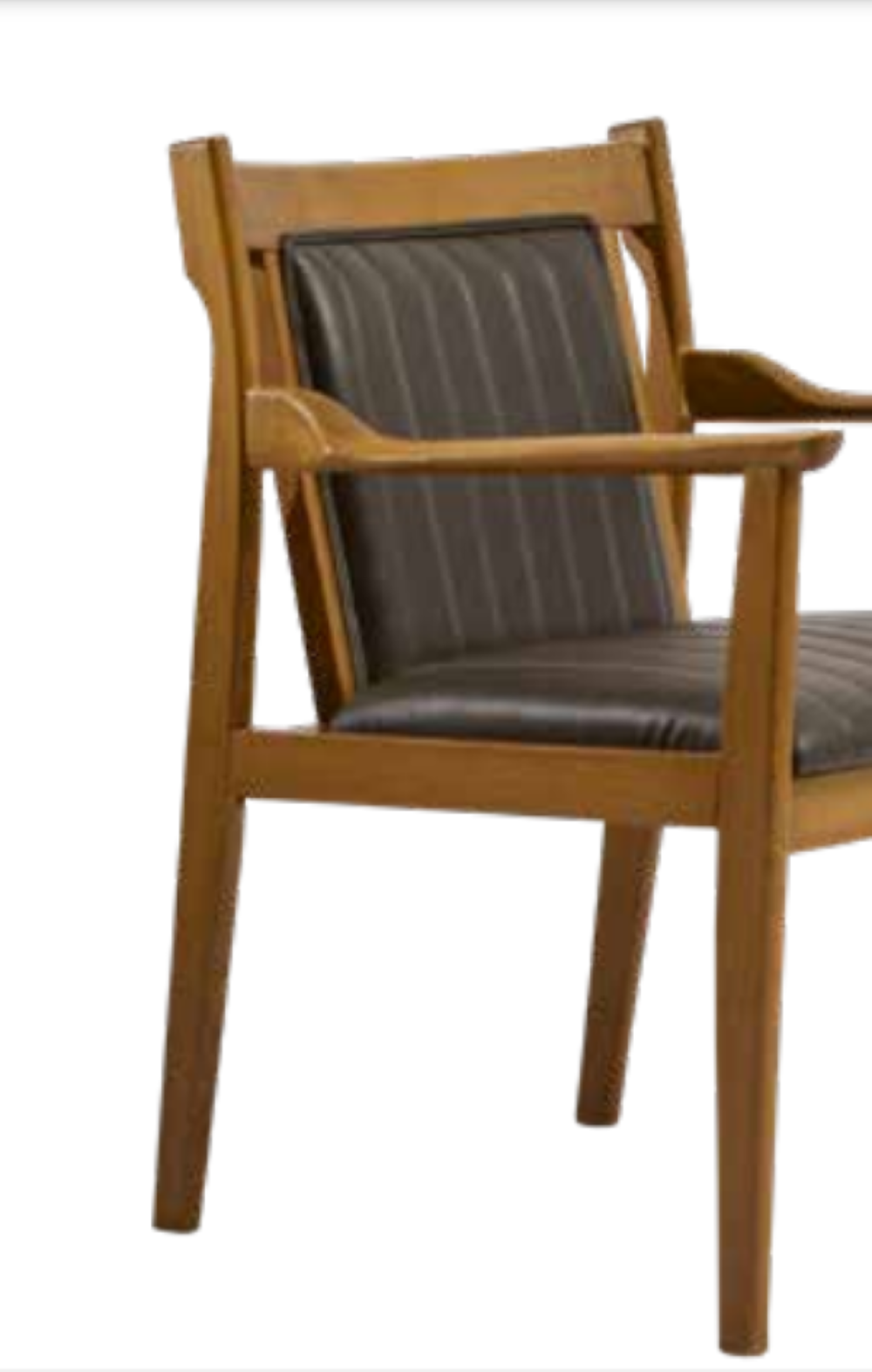 Sandalye 19857 Zus 2026 Kolçaklı Kayın Ayak Dilimli Suni Deri Döş