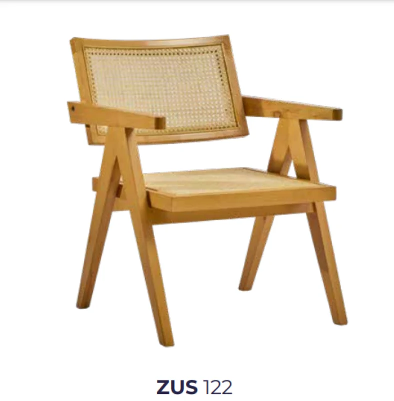 Sandalye 19858 Zus 2038 Hasır Tam Kolçak Kayın ayak ters V Açık C