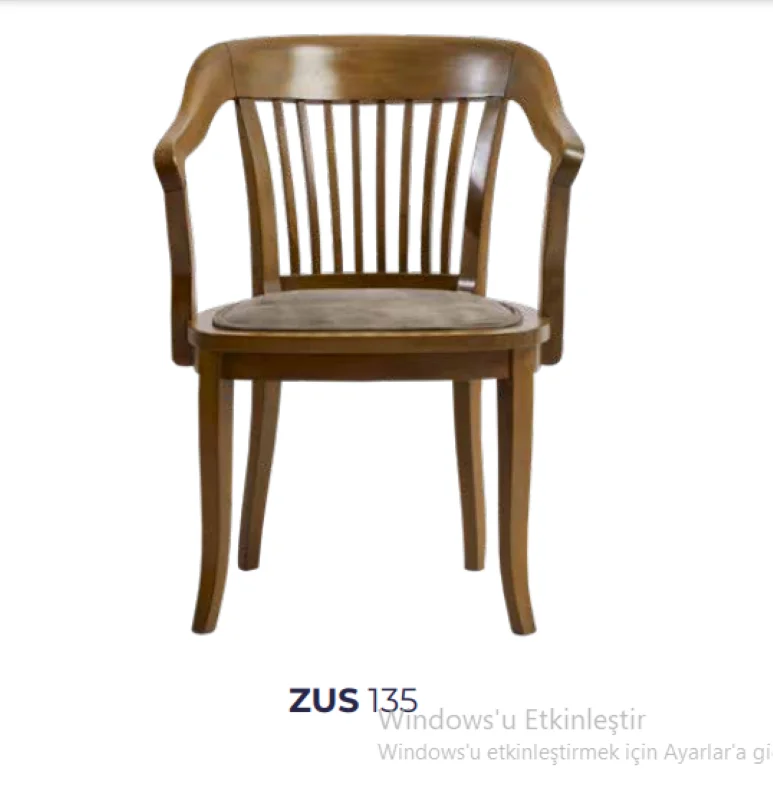 Sandalye 198711 Zus 2172 ATMACA Tam KOLÇAK Kafes Model Kayın Bamb