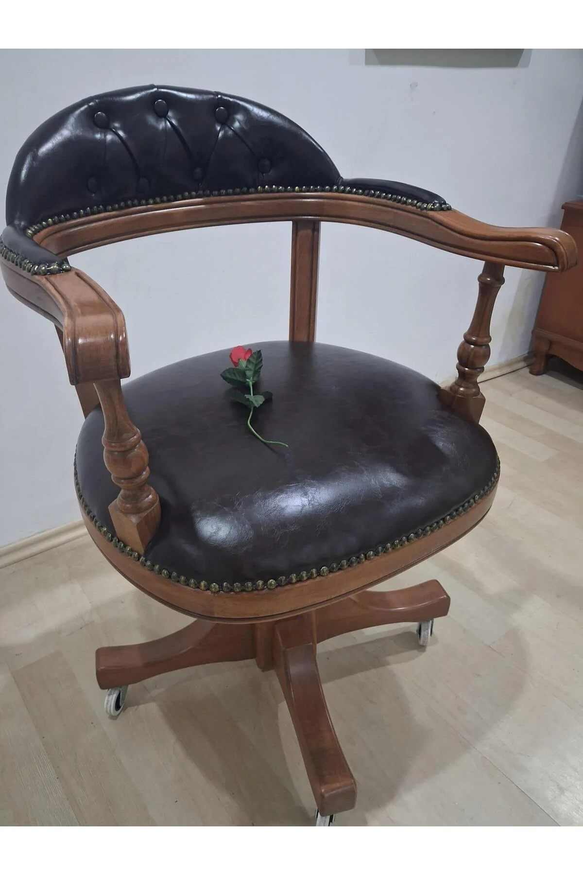 Sandalye 198724 Zus 2168 AMATSÖR Model Tam Kolçak Ayk Parlk Cevz Sunider El Yapım - Görsel 8