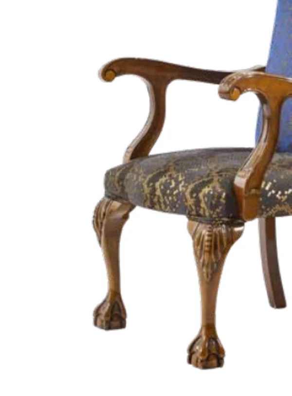 Sandalye 198752 Zus2250 Model Oyma Ayak-Sırtlık Ahşap Retro Ceviz