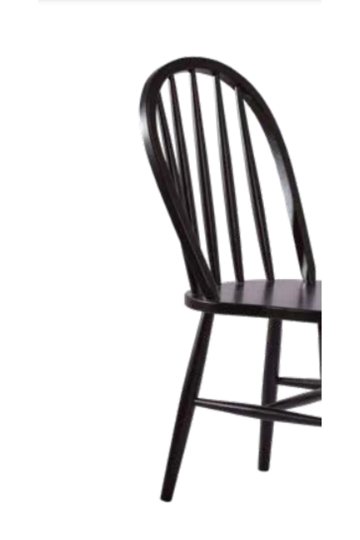 Sandalye 198770 Zus2186 Çıtalı Oval Sırtlık Model Ahşap Kayın Ayak Siyah El Yapım - Görsel 5