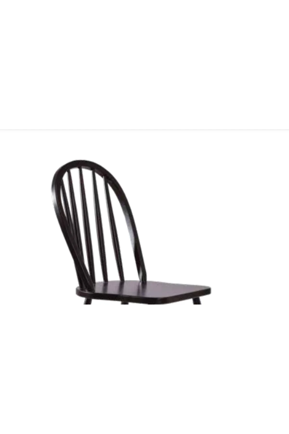 Sandalye 198770 Zus2186 Çıtalı Oval Sırtlık Model Ahşap Kayın Ayak Siyah El Yapım - Görsel 2