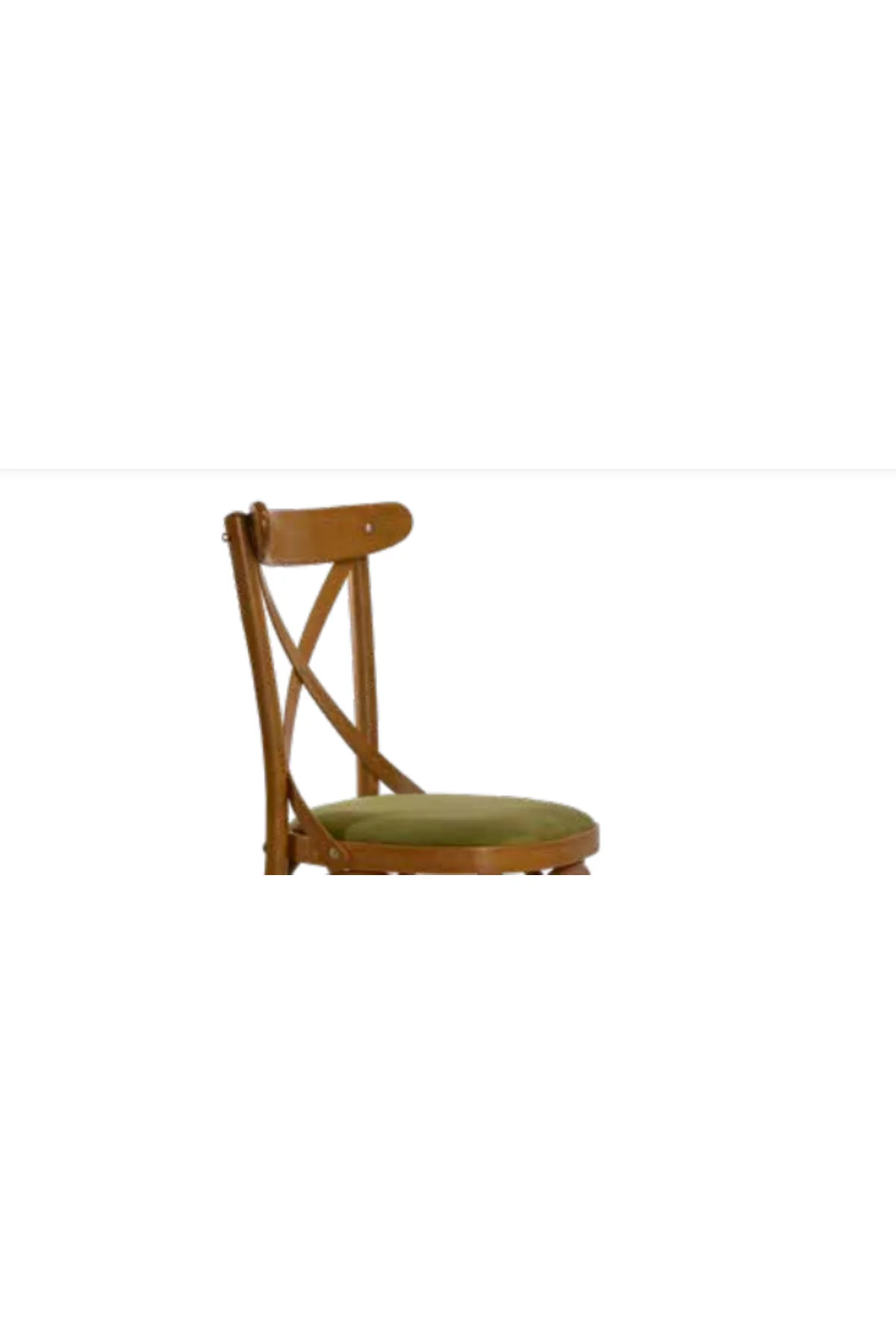 Sandalye 19897 Zus2207 Çapraz Sırtlık Model Bambu Retro Ayak Açık Ceviz El Yapım - Görsel 3
