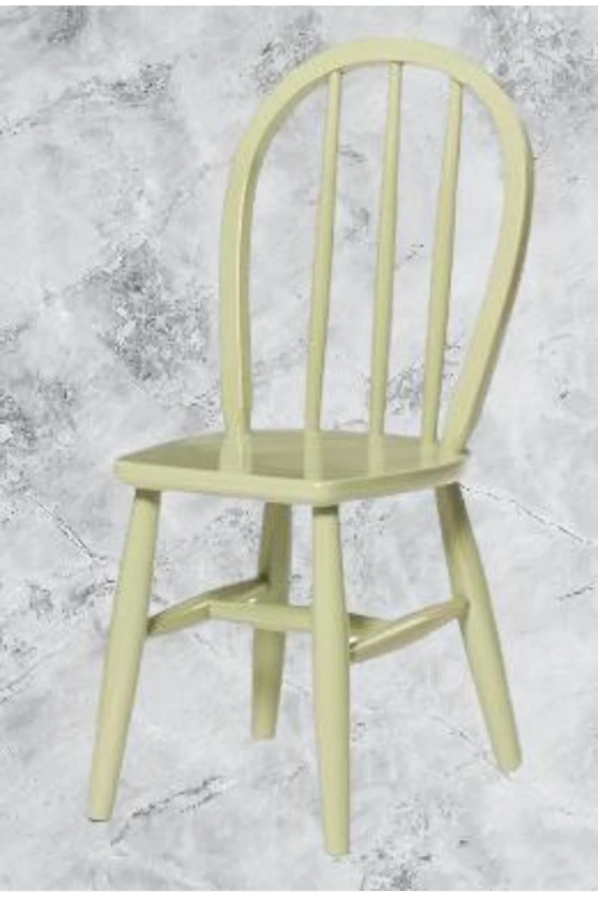 Sandalye 90469 Zus2272 Çıtalı Oval Sırtlık Model Ahşap Kayın Ayak Krem El Yapım - Görsel 4