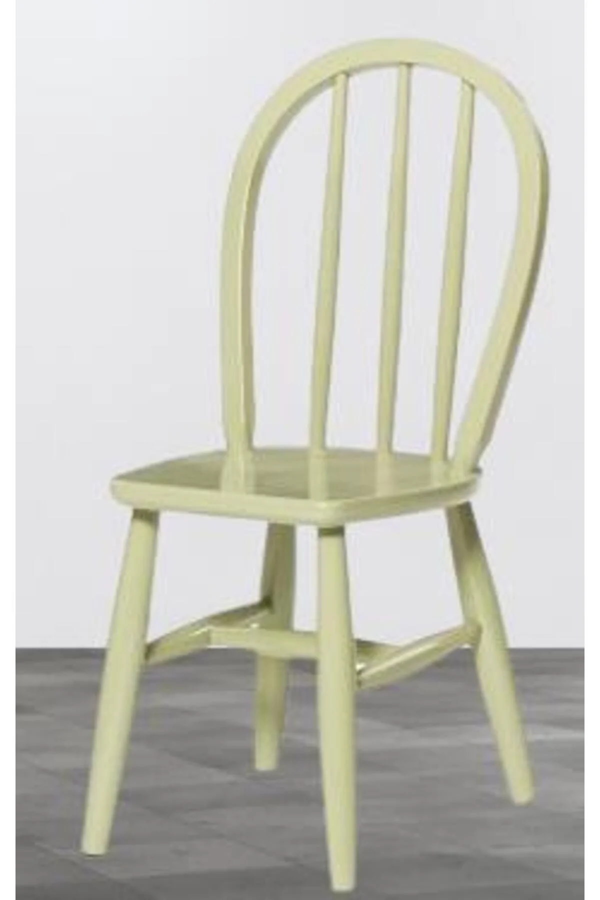 Sandalye 90469 Zus2272 Çıtalı Oval Sırtlık Model Ahşap Kayın Ayak Krem El Yapım - Görsel 2