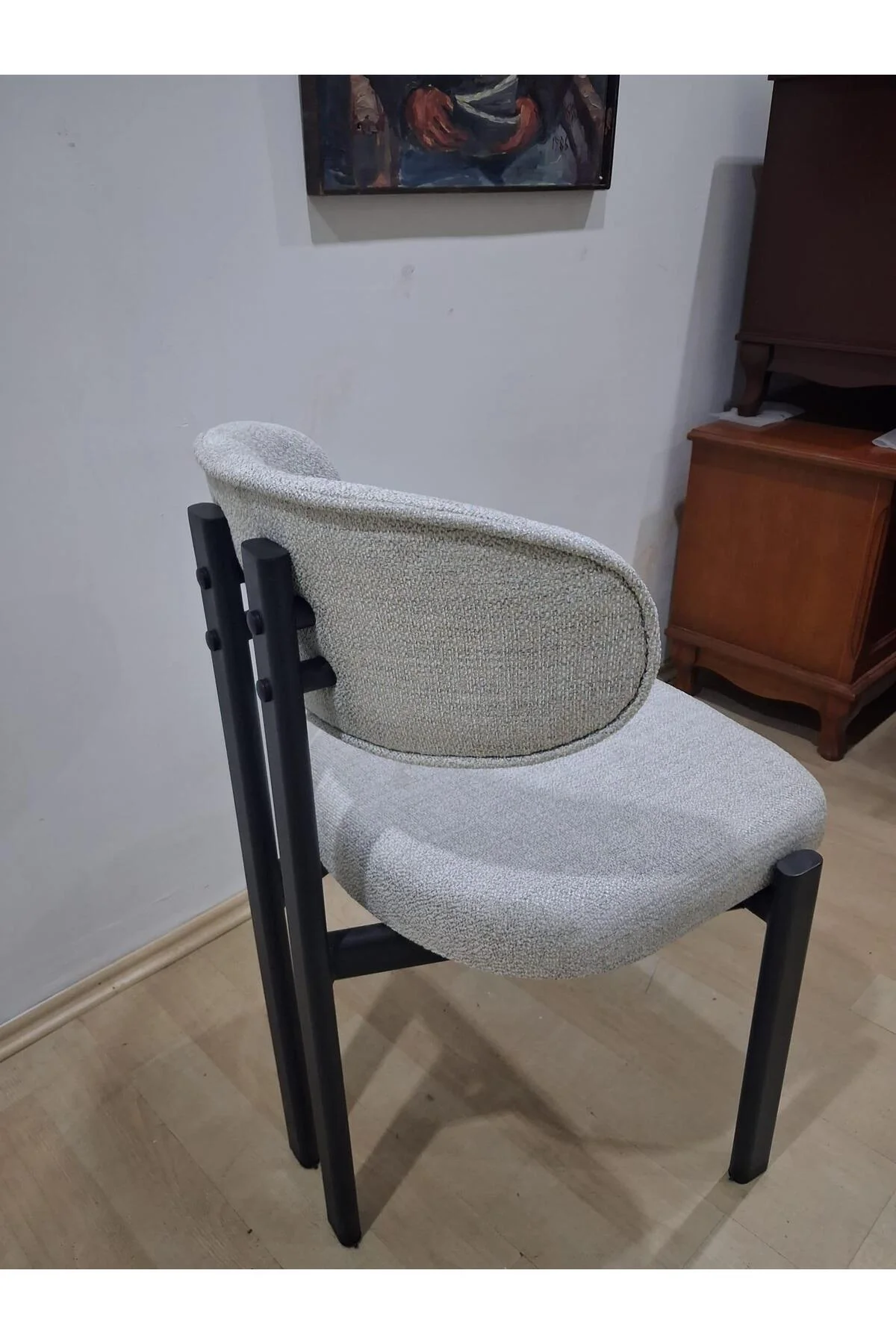 Sandalye 90603 Eliza Model Metal Siyah Ayak 1 Ad Ortopedik Kalın Sünger - Görsel 3