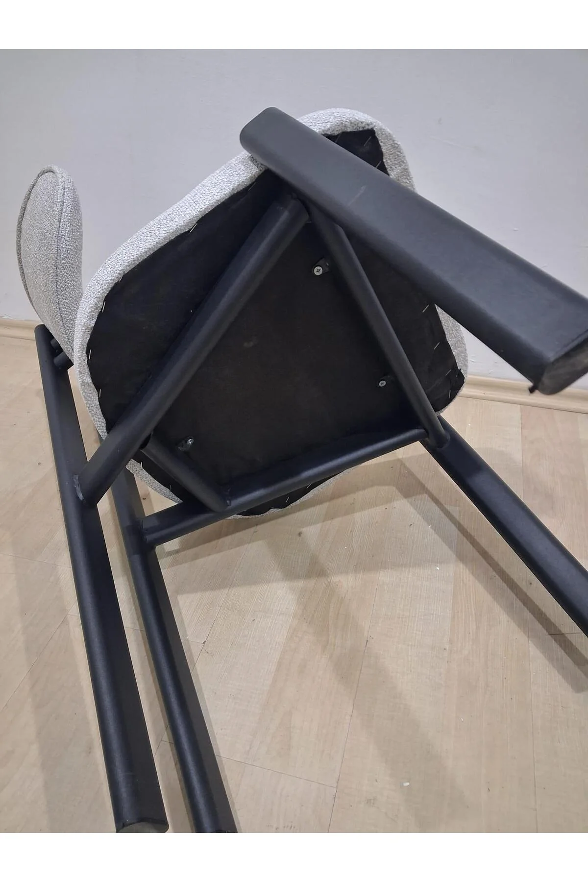 Sandalye 90603 Eliza Model Metal Siyah Ayak 1 Ad Ortopedik Kalın Sünger - Görsel 7