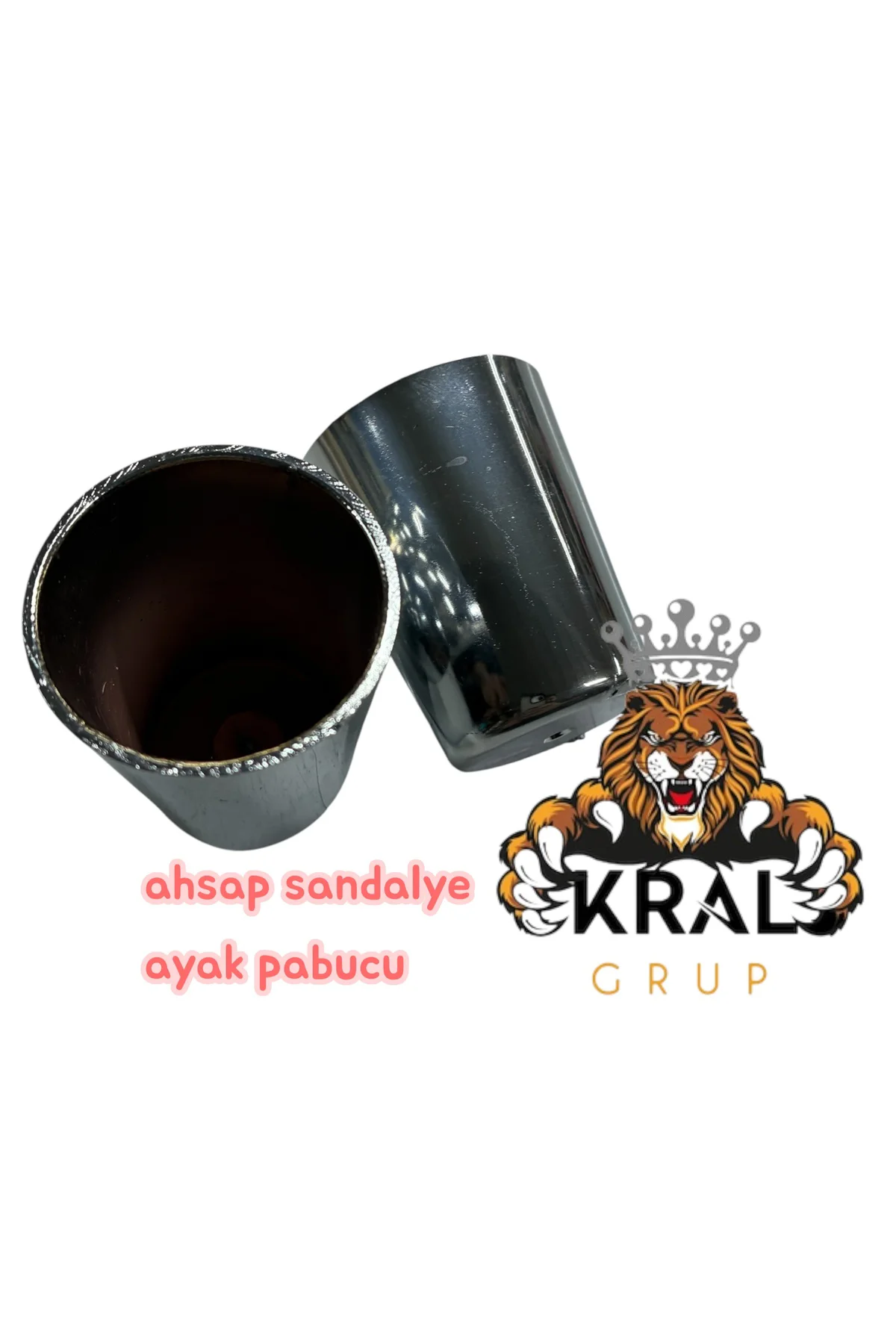 Sandalye Ahşap Ayak Pabucu, Plastik Kaplamalı Pabuç, 8 Adet