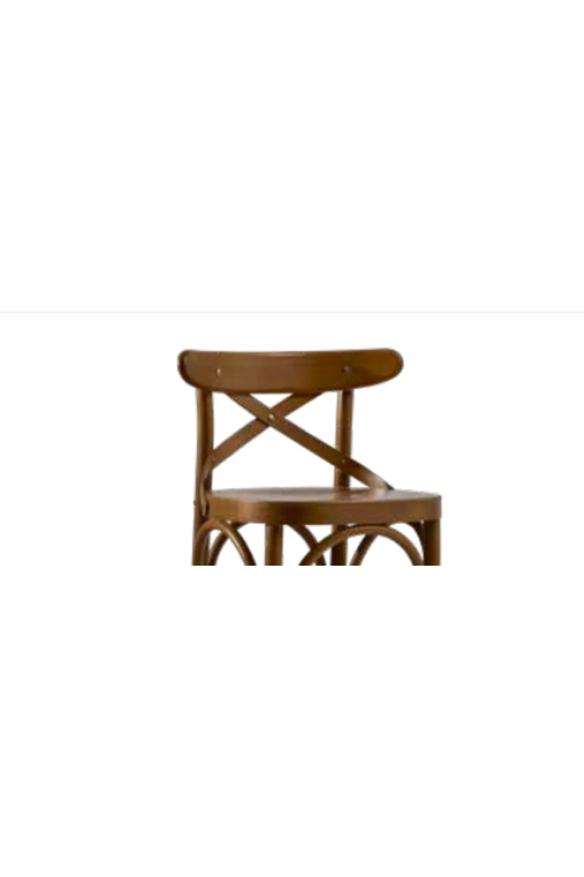 Sandalye BAR YÜKSEK 1921 Zus2291 ÇAPRAZ Cafe Kayın Oval Parlak Ceviz El Yapım - Görsel 4