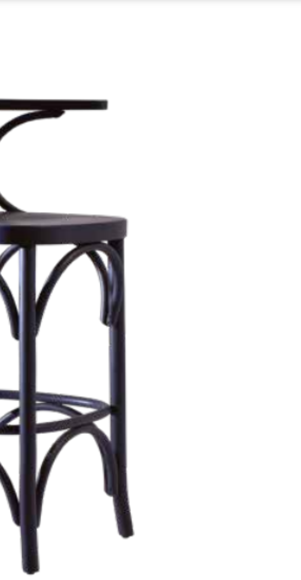 Sandalye BAR yüksek1918 Zus 2288 OVAL Ahşap Kayın Modern Ayak Siy