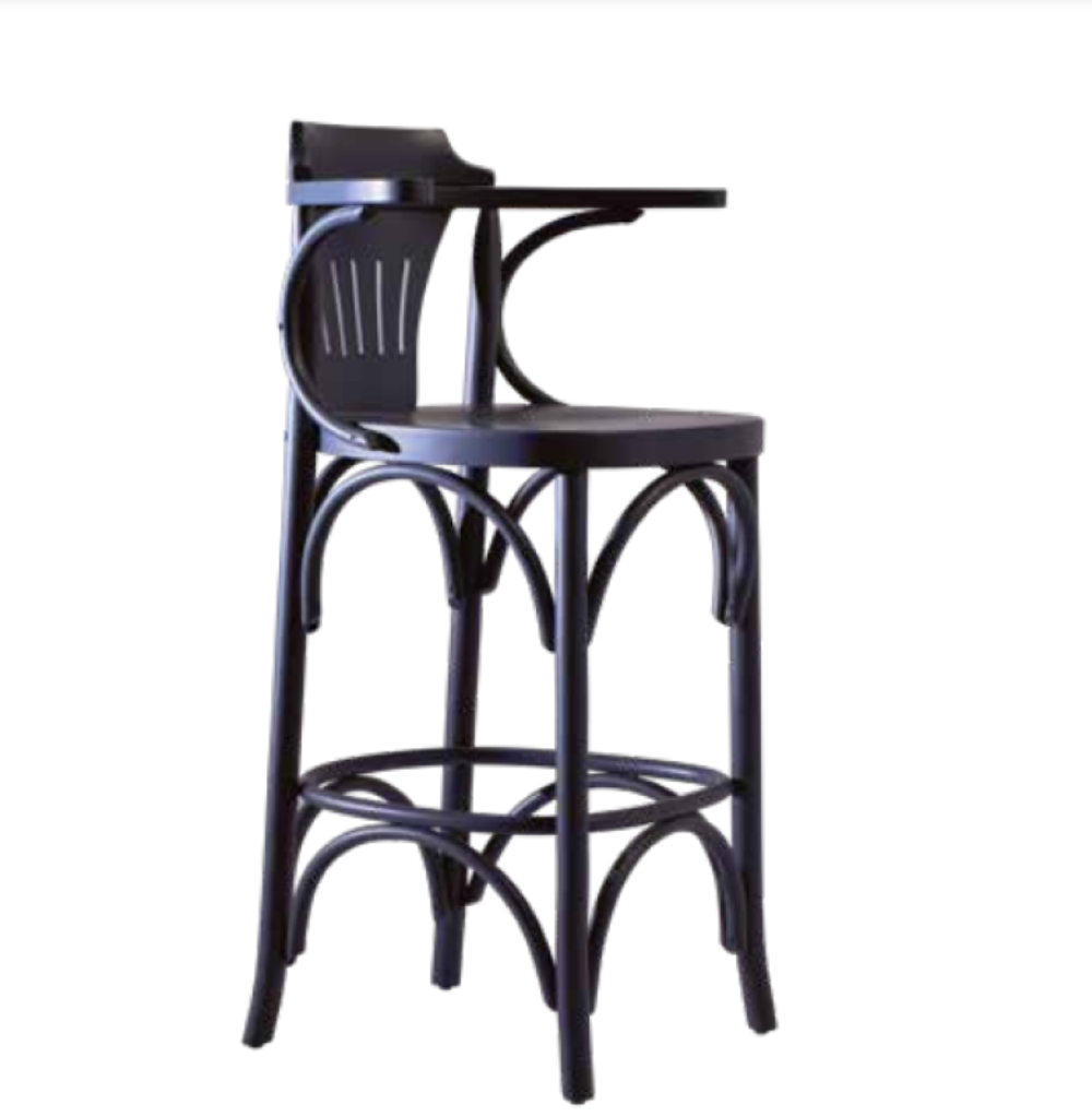 Sandalye BAR yüksek1918 Zus 2288 OVAL Ahşap Kayın Modern Ayak Siy