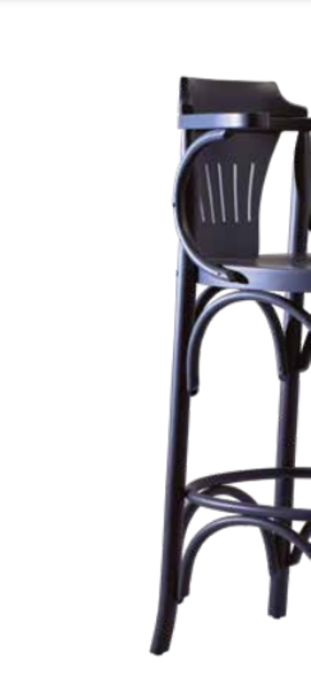 Sandalye BAR yüksek1918 Zus 2288 OVAL Ahşap Kayın Modern Ayak Siy