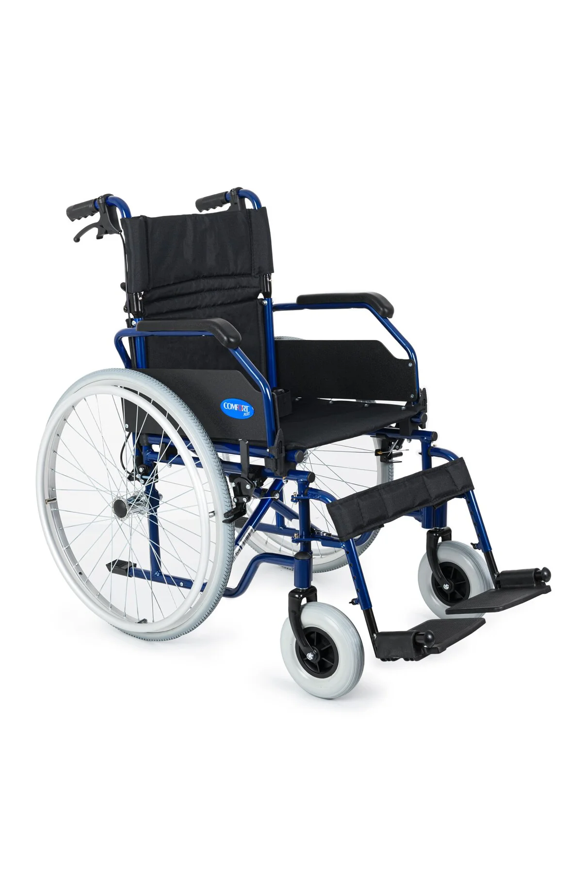 Sandalye Lacivert | 45cm Oturum,Alüminyum Gövde,Refakatçi Frenli, Sırt Kırılmalı DM-321