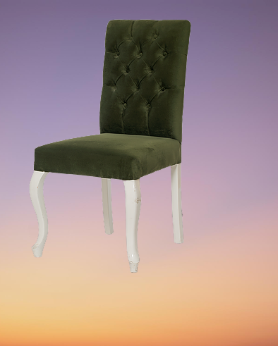 Sandalye ST 14209 Zus073 Kapiton Kayın ASLAN Ayak Parlak Beyaz Ba