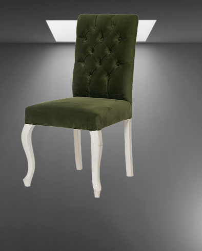 Sandalye ST 14209 Zus073 Kapiton Kayın ASLAN Ayak Parlak Beyaz Ba