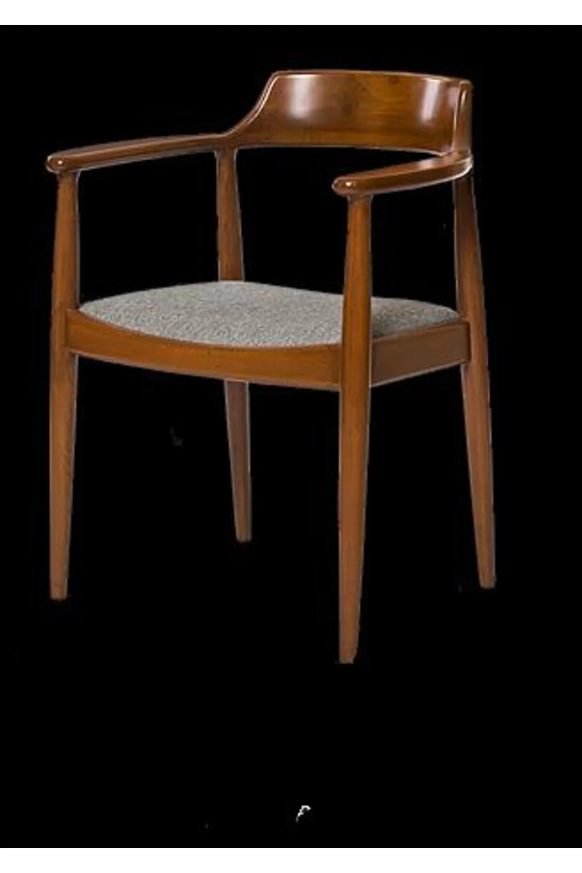Sandalye ST 14220 Zus138 TAM EĞİKKOLÇAK Kayın RETRO Parlak Ceviz keten kumaş - Görsel 7