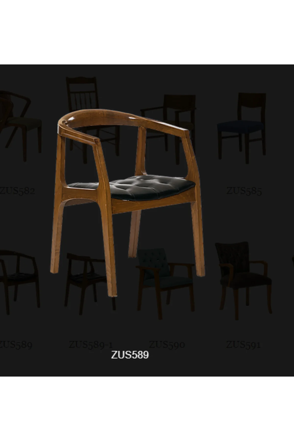 Sandalye ST 14221 Zus2049 TAM KOLÇAK Sağlam Kayın RETRO Ayak Parlak Suni Deri - Görsel 6