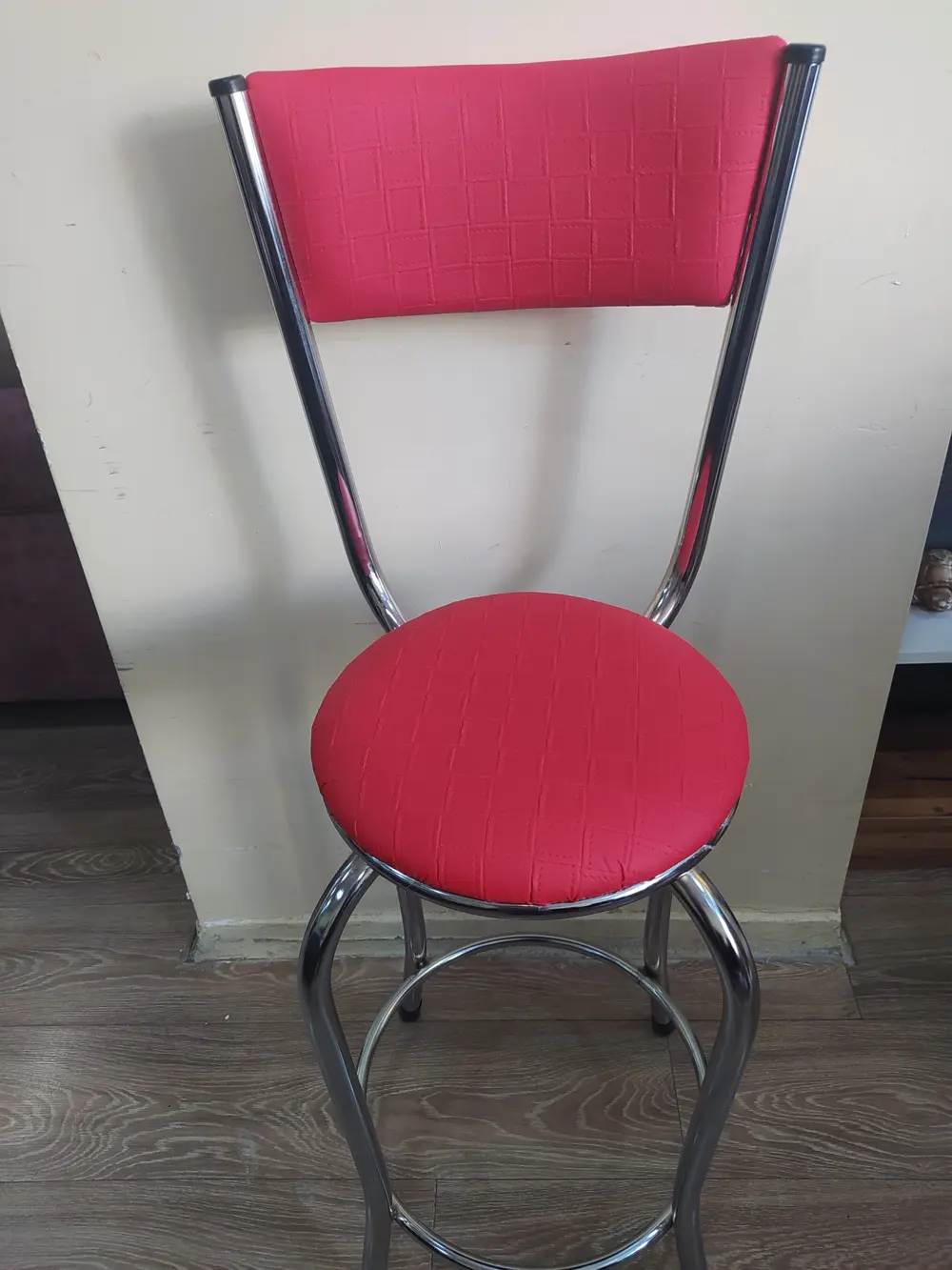 Sandalye ST 14565 BAR Yüksek Pembe FUŞYA 1ad Metal Çelik nikelaj Sandalye ST 14565 BAR Yüksek Pembe FUŞYA 1ad Metal Çelik nikelaj