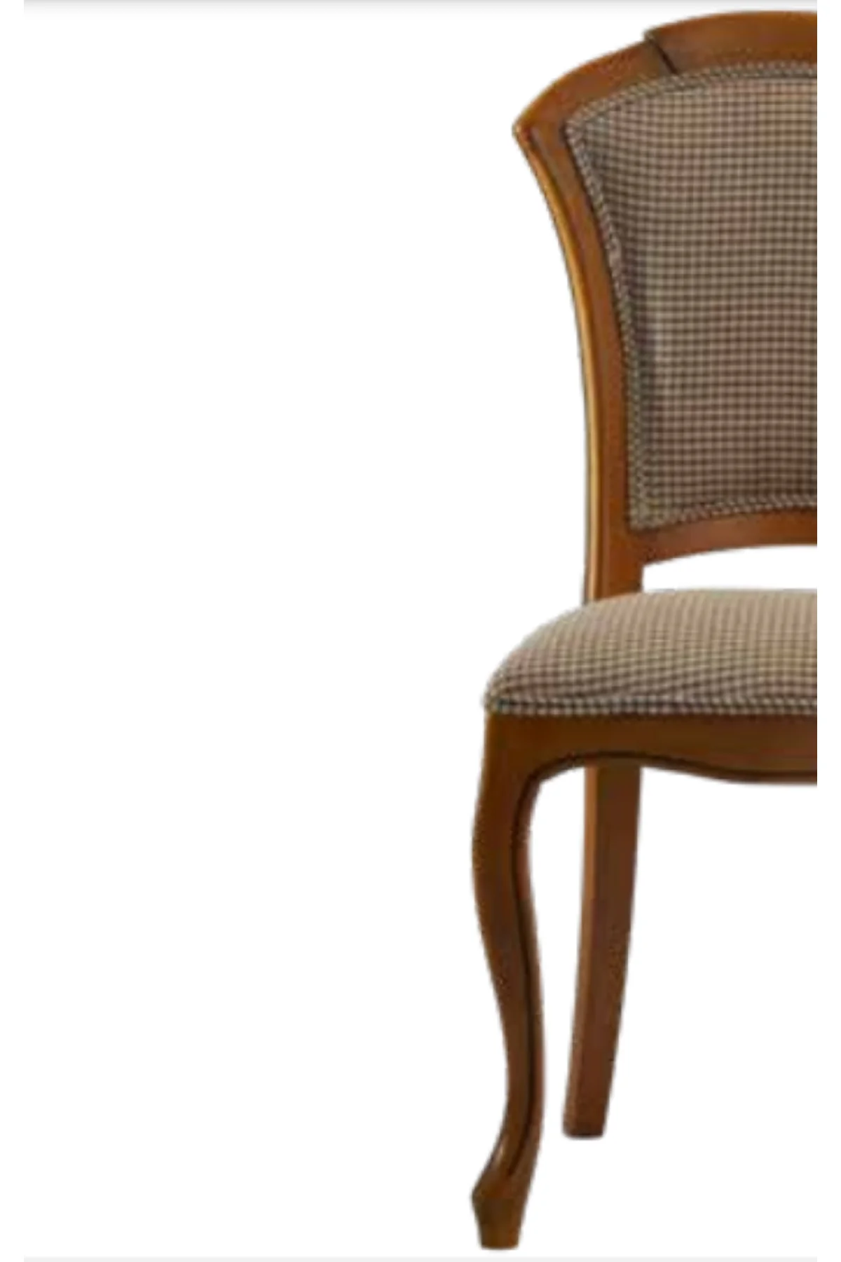 Sandalye ST 19762 Zus2139 Oval Sırtlık Model Kayın Çizgi Ayak PÜTİ Kareli Ceviz - Görsel 5