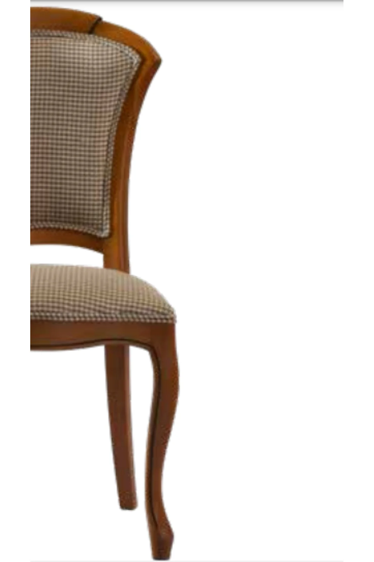 Sandalye ST 19762 Zus2139 Oval Sırtlık Model Kayın Çizgi Ayak PÜTİ Kareli Ceviz - Görsel 4