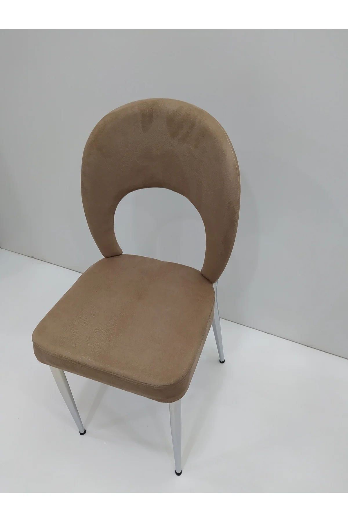 Sandalye ST Ay 17707 Model Metal Nikelaj Ayak 4Ad Ort Babyface kumaş El Yapım Sandalye ST Ay 17707 Model Metal Nikelaj Ayak 4Ad Ort Babyface kumaş El Yapım - Görsel 3