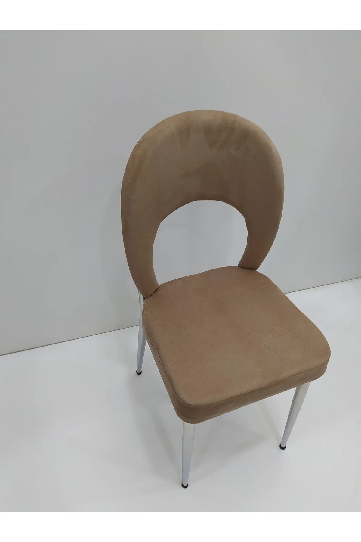 Sandalye ST Ay 17707 Model Metal Nikelaj Ayak 4Ad Ort Babyface kumaş El Yapım Sandalye ST Ay 17707 Model Metal Nikelaj Ayak 4Ad Ort Babyface kumaş El Yapım - Görsel 2