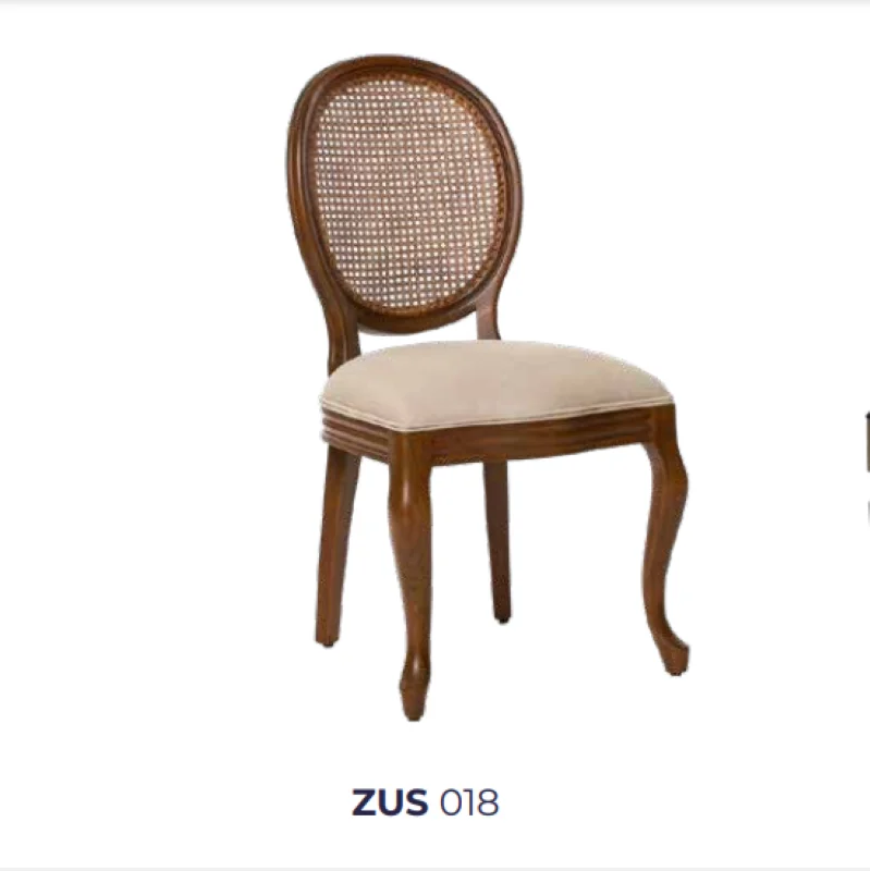 Sandalye ST Zus 2156 19755 MADALYON HASIR Kayın Ayak Parlak Ceviz
