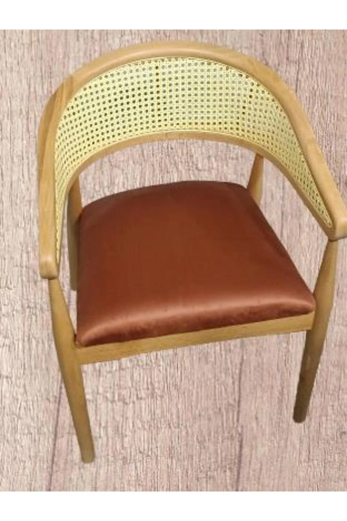 Sandalye Tam Kolçak 90013 Hasır Kayın Nature Ceviz renk ayak Modern Tarz El Yapım Sandalye Tam Kolçak 90013 Hasır Kayın Nature Ceviz renk ayak Modern Tarz El Yapım - Görsel 2