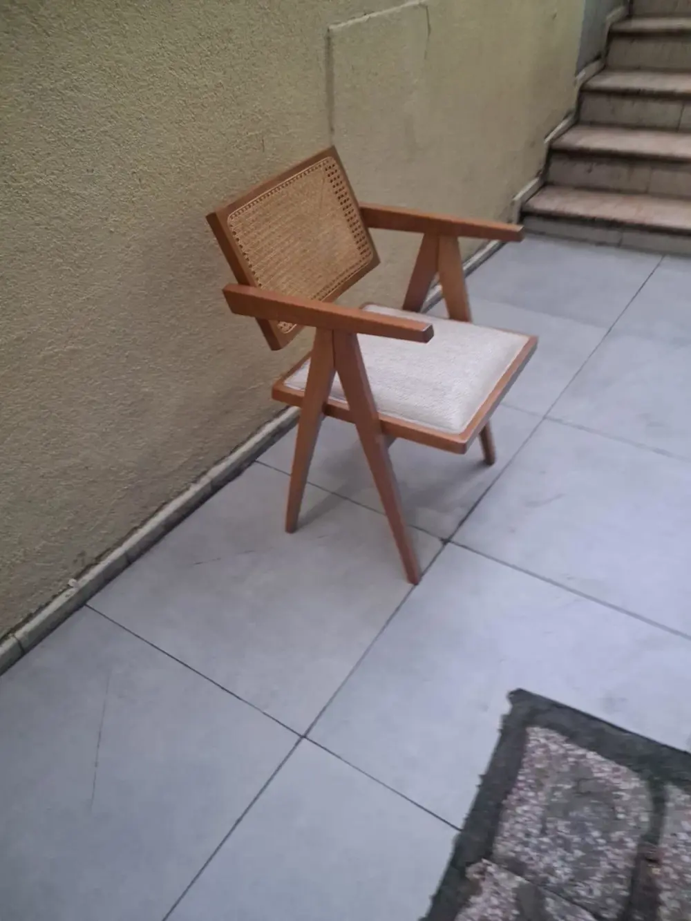 Sandalye V Ayak 90546 zus 122 hazeran model Ahşap Kayın Hasırlı C