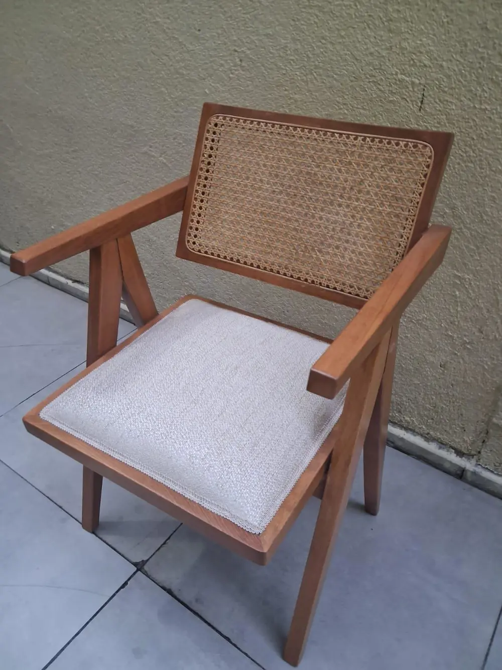 Sandalye V Ayak 90546 zus 122 hazeran model Ahşap Kayın Hasırlı C