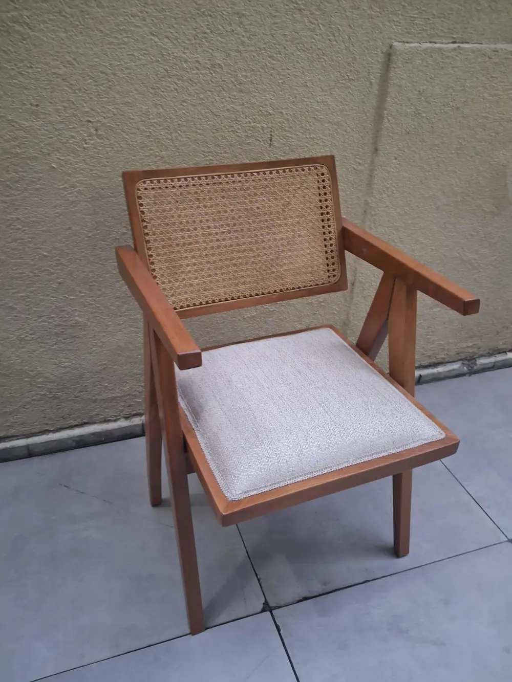 Sandalye V Ayak 90546 zus 122 hazeran model Ahşap Kayın Hasırlı C