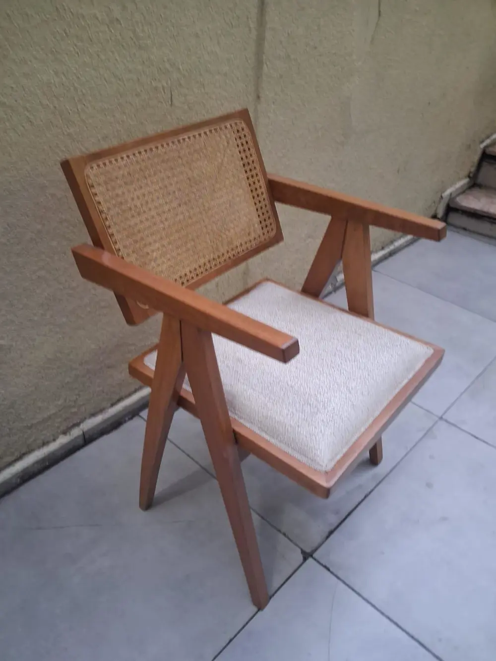 Sandalye V Ayak 90546 zus 122 hazeran model Ahşap Kayın Hasırlı C