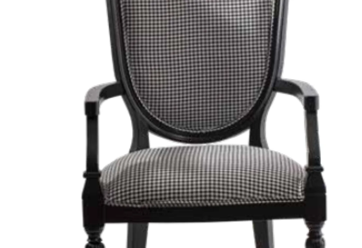 Sandalye19747 Zus2143 TAM KOLÇAK Model Kayın Retro Ayak Kareli De