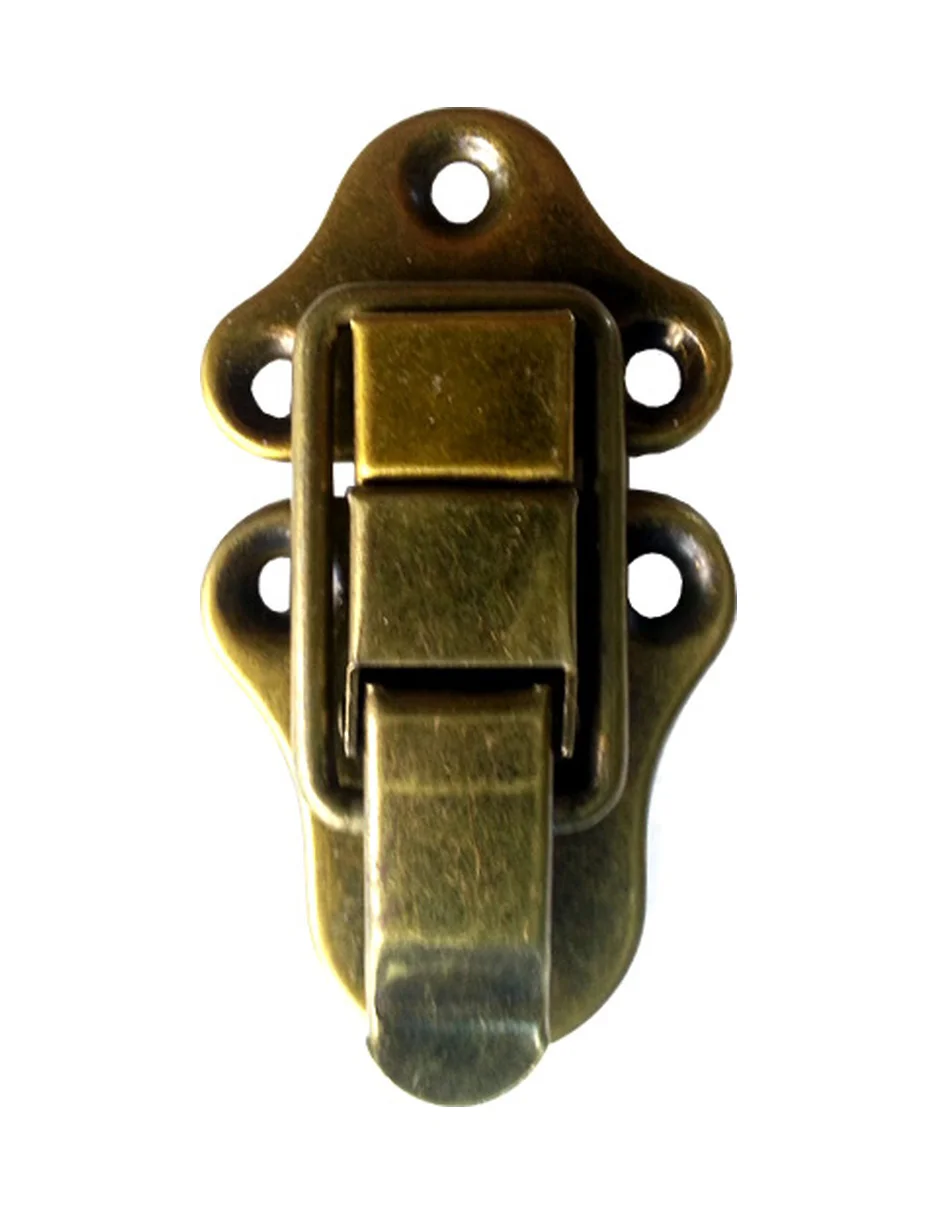 Sandık, Kutu Klipsi, Ön Kilidi - 72x40mm, Antik, 1 Adet