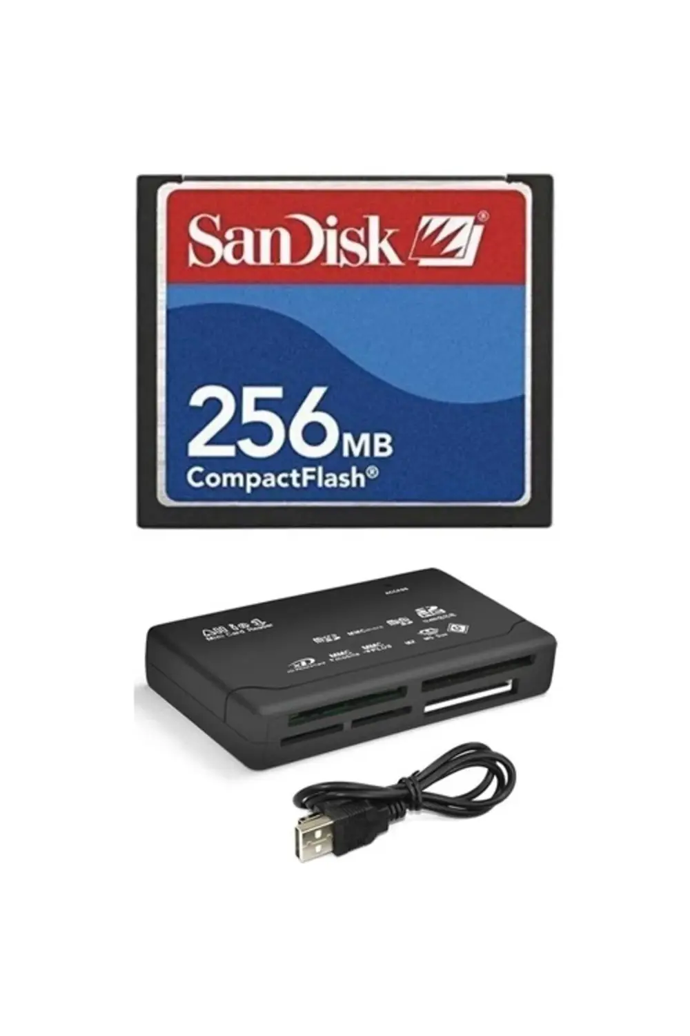 Sandisk 256 Mb Compact Flash Hafıza Kartı - Usb 2.0 Cf Kart Okuyu