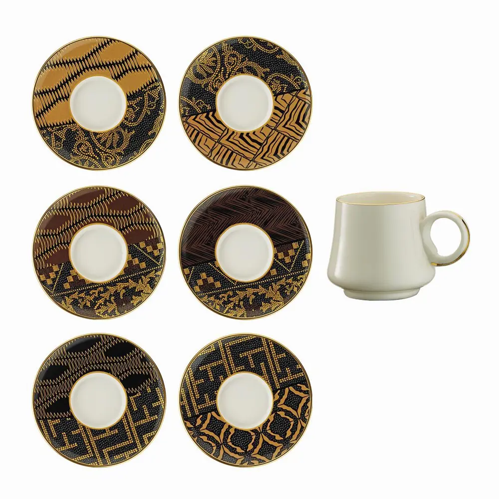 Sandro Moreno 1453 Kariye Double Yüzük Gold 12 Parça 6 Kişilik Ka