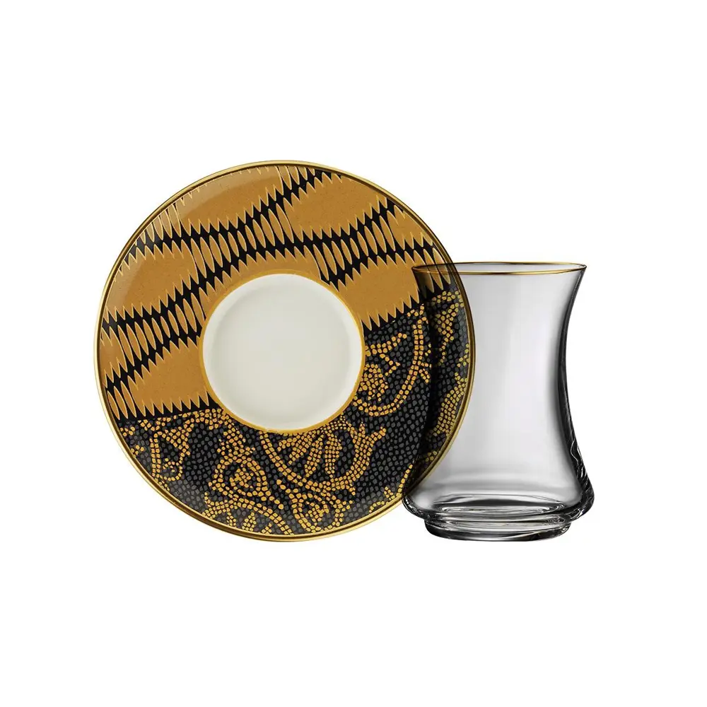 Sandro Moreno 1453 Kariye Gold 12 Parça 6 Kişilik Çay Seti 110 Ml Sandro Moreno 1453 Kariye Gold 12 Parça 6 Kişilik Çay Seti 110 Ml