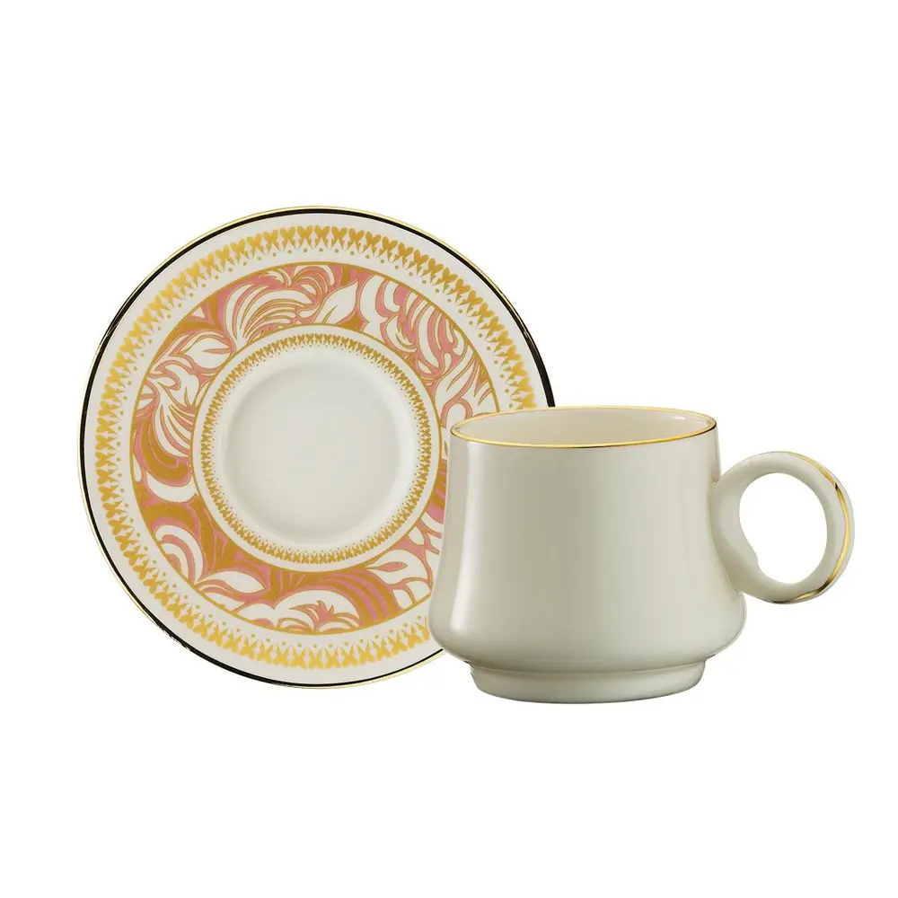 Sandro Moreno 1453 Şal Yüzük Gold 12 Parça 6 Kişilik Kahve Fincan