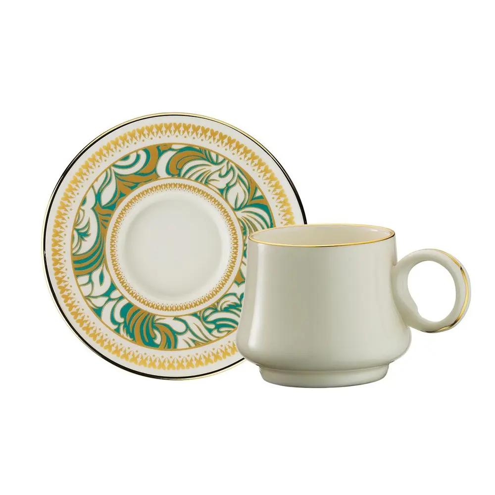 Sandro Moreno 1453 Şal Yüzük Gold 12 Parça 6 Kişilik Kahve Fincan