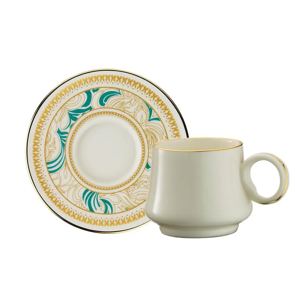 Sandro Moreno 1453 Şal Yüzük Gold 12 Parça 6 Kişilik Kahve Fincan